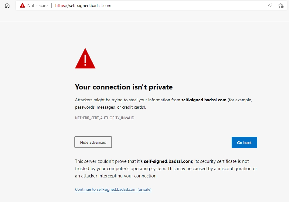 Self-Signed-Certificate-Error